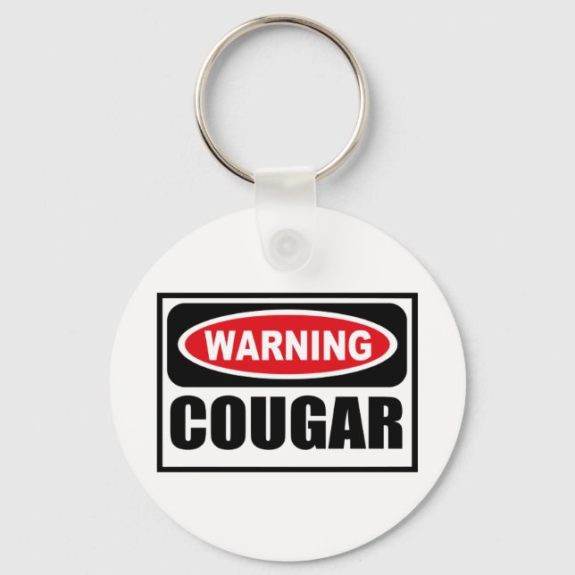 Warning COUGAR Key Chain (Front)