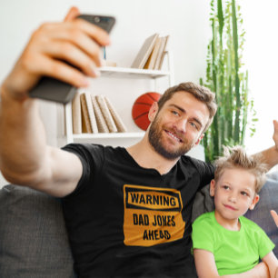 Warning Dad Jokes Ahead Funny Customizable T-Shirt