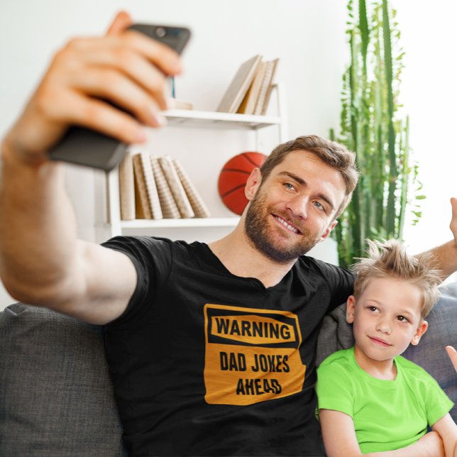 Warning Dad Jokes Ahead Funny Customizable T-Shirt (Creator Uploaded)