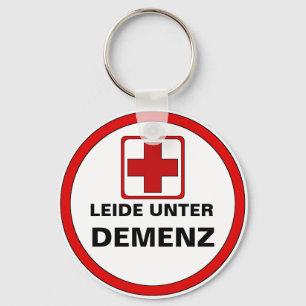 Warning - dementia keychain