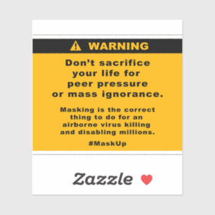 Warning Don't sacrafice your life for peer..