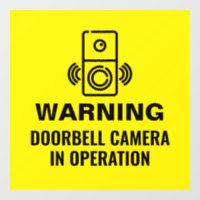 Warning Doorbell Camera In Operation 