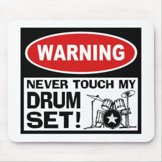 WARNING - DRUMS MOUSE PAD