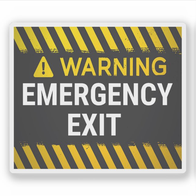 Warning Emergency Exit (Front)