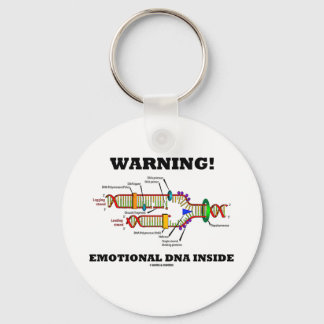 Warning! Emotional DNA Inside (DNA Replication) Keychain