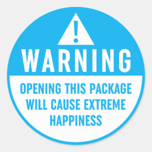 Warning Extreme Happiness Label