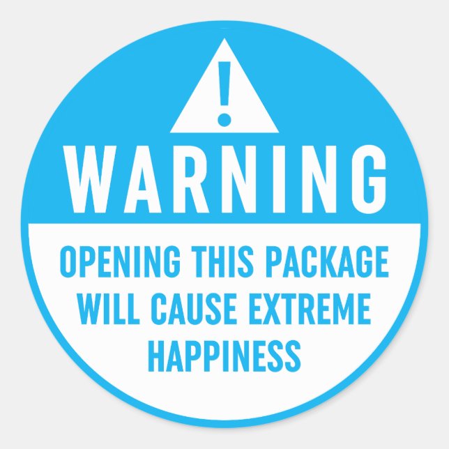 Warning Extreme Happiness Label (Front)