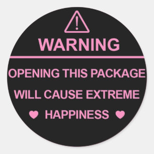 Warning: Extreme Happiness Sticker