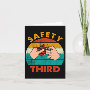 Warning Fireworks Firecrackers Safety Third 4th Of Card