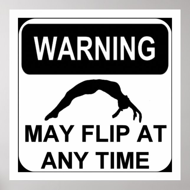 Warning flips at any time poster (Front)