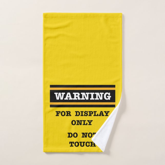 Warning For Display Only Do Not Touch  Hand Towel (Hand Towel)