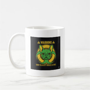 Warning French Bulldog Gas and Kisses Hazard Desig Coffee Mug