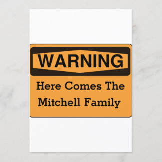 Warning Fun Family Reunion Invitations
