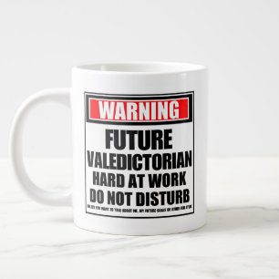 Warning Future Valedictorian Hard At Work Large Coffee Mug