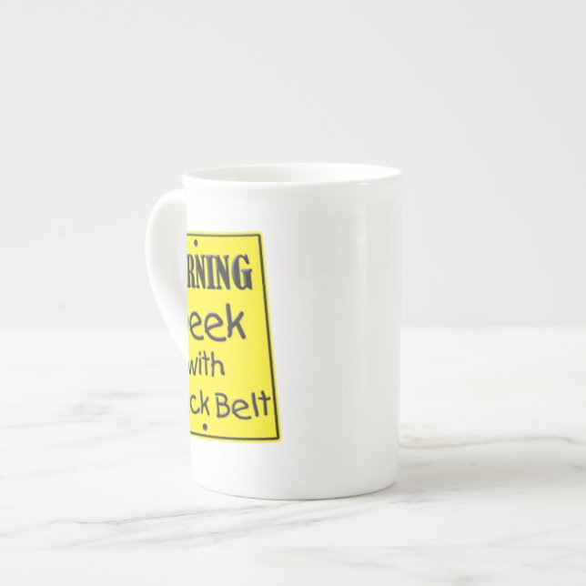 Warning Geek with Black Belt Mug (Front Left)