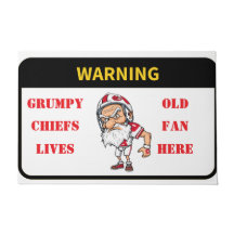 Warning Grumpy Old Chiefs Fan Lives Here Door Mat