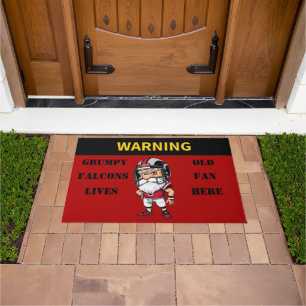 Warning Grumpy Old Falcons Fan Lives Here Doormat