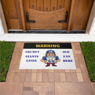 Warning Grumpy Old Giants Fan Lives Here Doormat