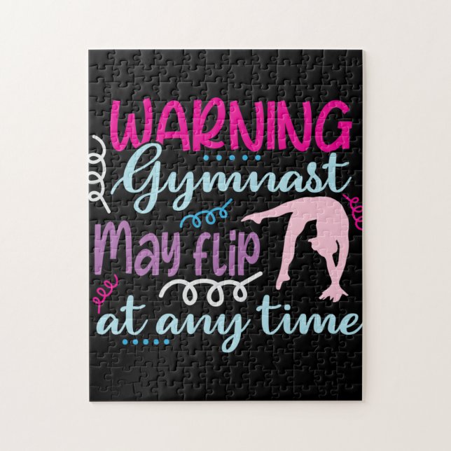 Warning Gymnast May Flip at Any Time Jigsaw Puzzle (Vertical)