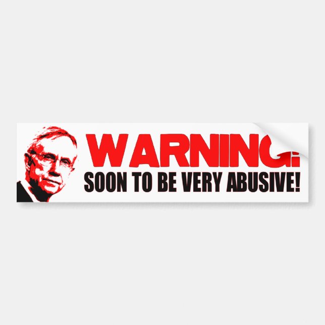 WARNING: HARRY REID BUMPER STICKER (Front)