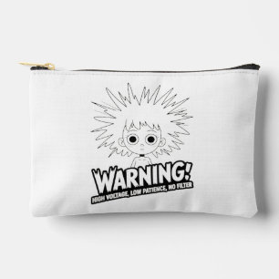 Warning! High Voltage, Low Patience, No Filter! Accessory Pouch