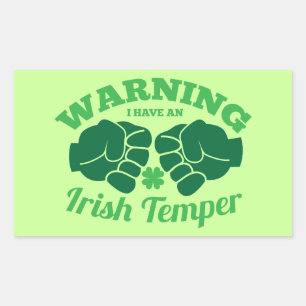 WARNING I have an Irish Temper! from Awesome Irish Sticker