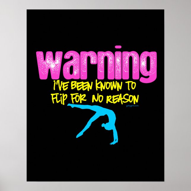 Warning: I Have Been Known to Flip For No Reason Poster (Front)