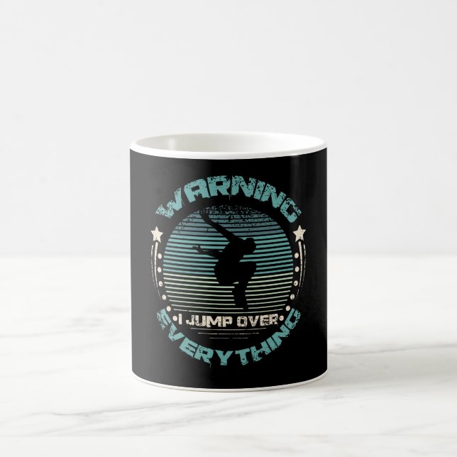 Warning I Jump Over Everything Parkour Coffee Mug (Center)