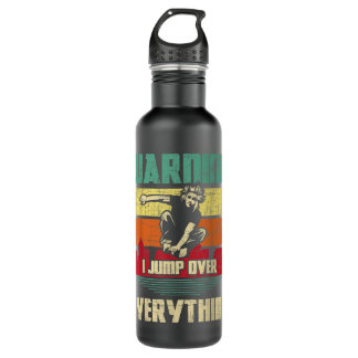 Warning I Jump Over Everything - Parkour Enthusias 710 Ml Water Bottle