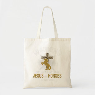 Warning I May Start Talking About Jesus horse at A Tote Bag