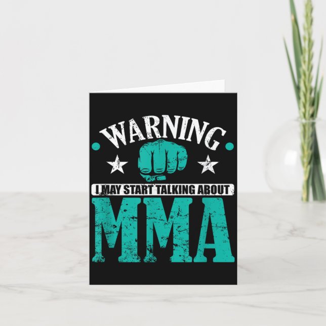 Warning I May Start Talking About MMA Card (Front)