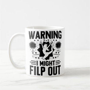 Warning I Might Flip Out Cheerleading Cheerleader Coffee Mug