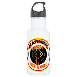 WARNING I SHOOT LIKE A GIRL (CROTCH) 532 ML WATER BOTTLE