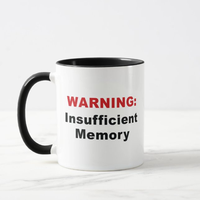 WARNING : Insufficient Memory Coffee Mug (Left)