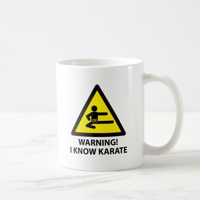 Warning Karate Coffee Mug (Right)