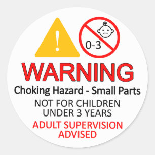 Warning Labels Choking Hazard Small Parts