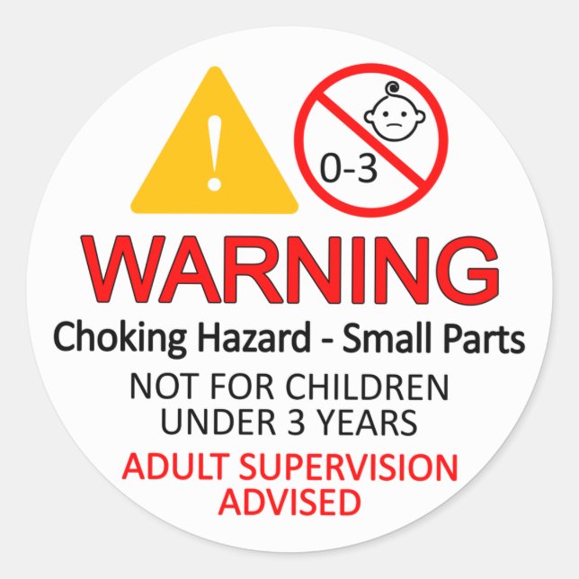 Warning Labels Choking Hazard Small Parts (Front)