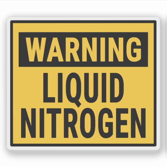 Warning Liquid Nitrogen  (Front)