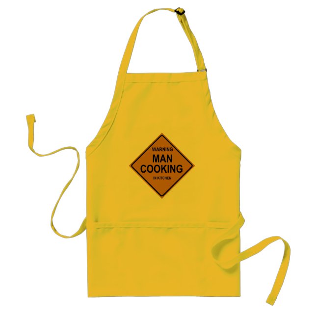 Warning: Man Cooking apron (Front)