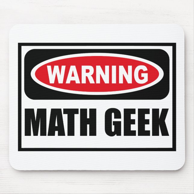 Warning MATH GEEK Mousepad (Front)