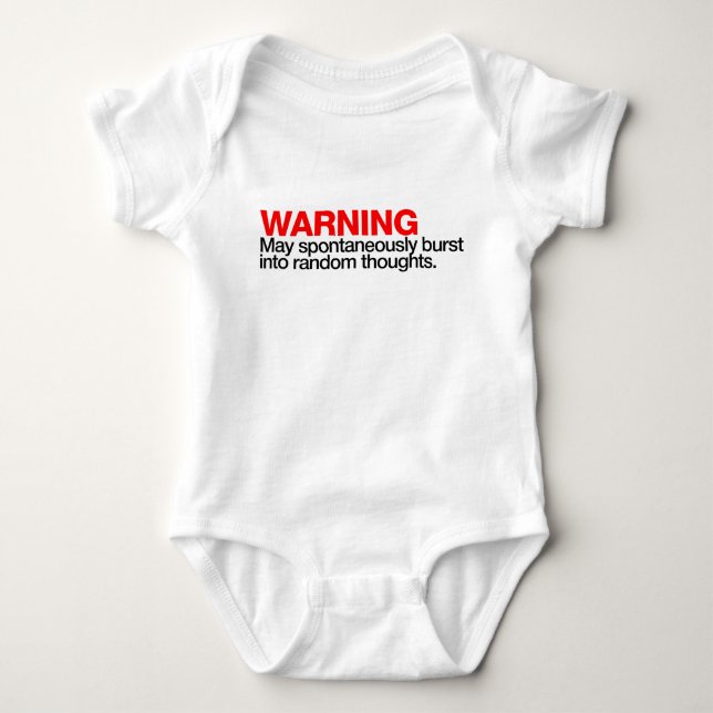 Warning: May burst  Baby Bodysuit (Front)