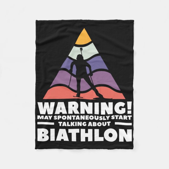 Warning May Spontaneously Start Talking About Biat Fleece Blanket (Front)