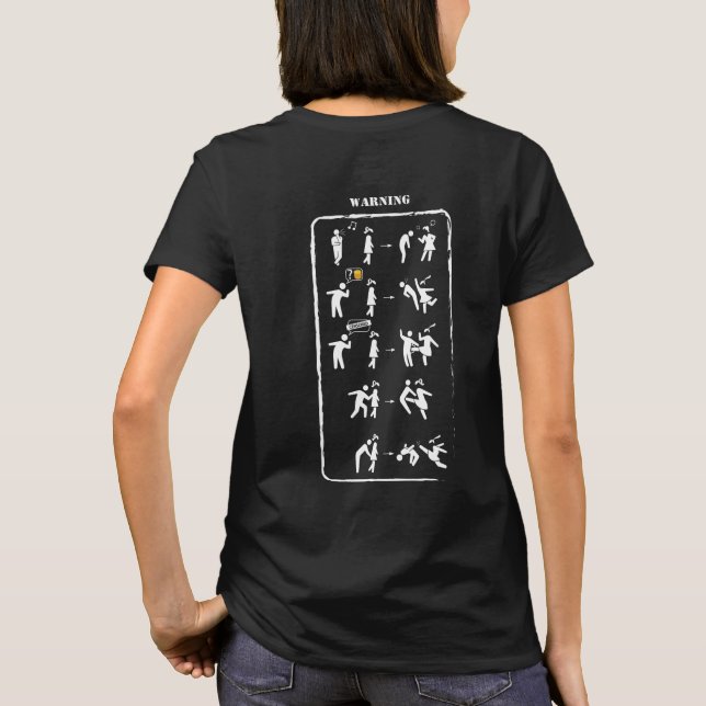 Warning memo - Stop Street Harassment - for women T-Shirt (Back)