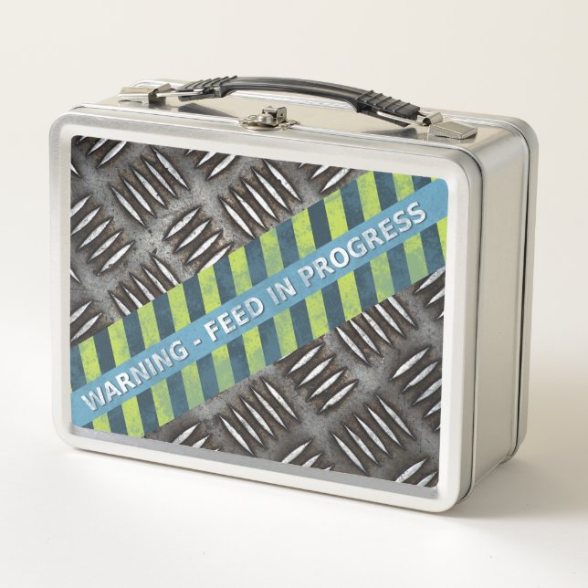 Warning Metal Lunch Box (Front)
