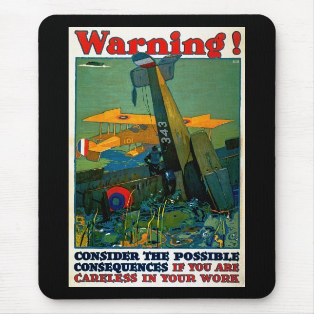 Warning! Mouse Pad (Front)