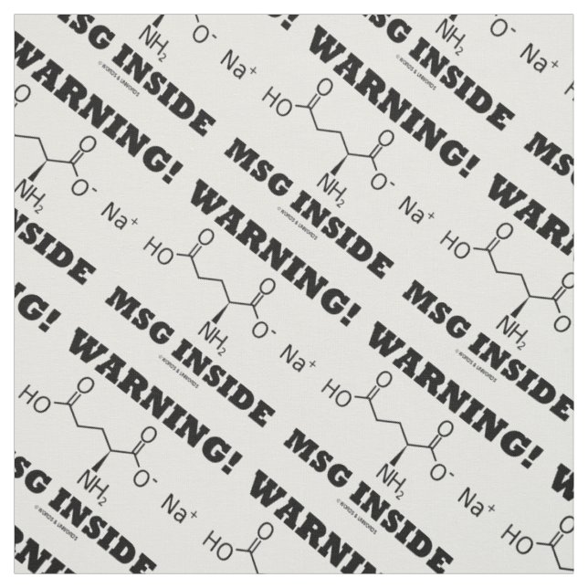 Warning! MSG Inside Chemical Molecule Fabric (Swatch)