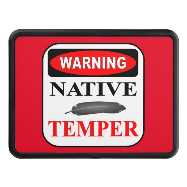 WARNING NATIVE TEMPER 2' HITCH COVER (Front)