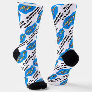 Warning! No Lifeguards In The Gene Pool DNA Humour Socks
