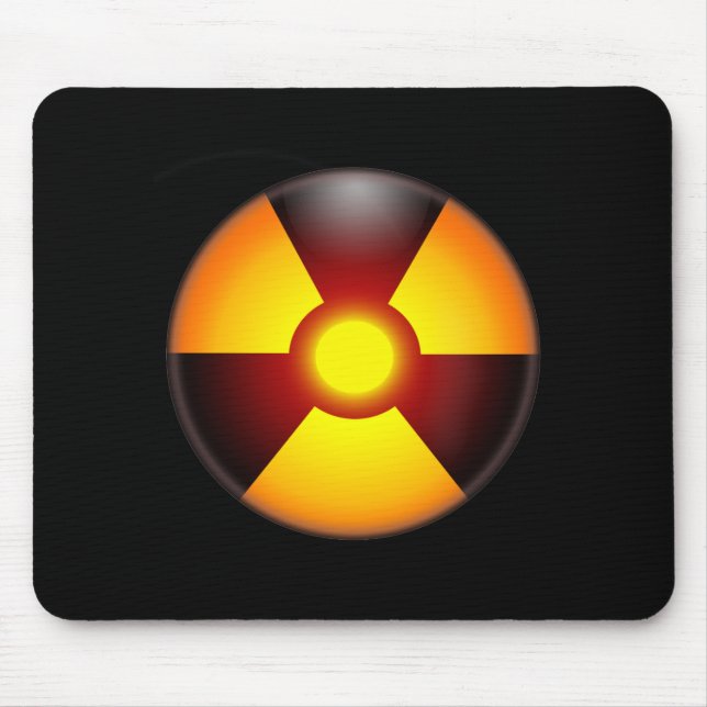 Warning Nuclear Radiation Mouse Pad (Front)