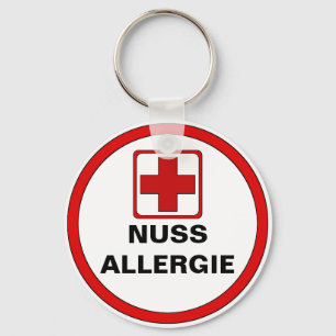 Warning - NUSS allergy Keychain